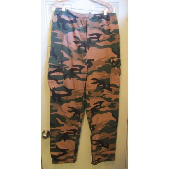 Boulder Creek Camouflage Hoodie Jacket Cargo Sweatpants Thermal Lined Hunting L - Picture 5 of 14